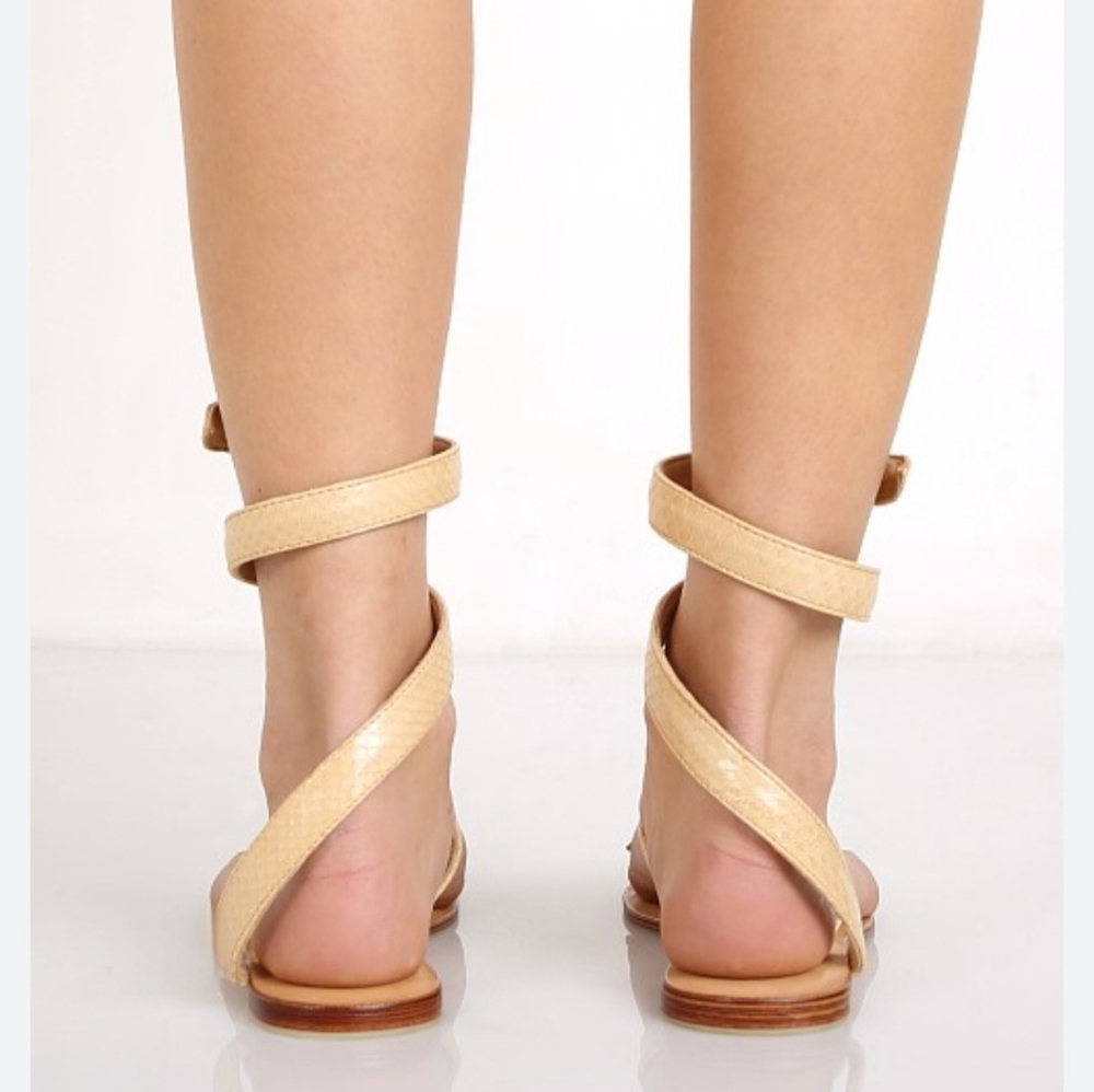 L*Space By Monica Wise × Cocobelle Snake Wrap Thong Flat Sandals - Picture 3 of 14